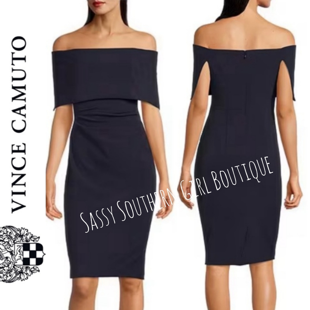 🆕⭐ Vince Camuto black off shoulder dress